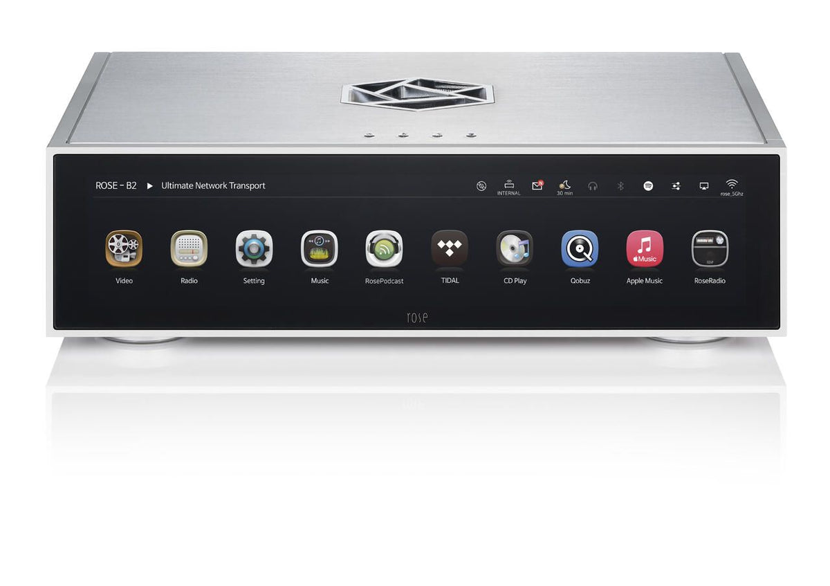 HiFi Rose RS130 Sølv – front høy vinkel