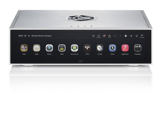 HiFi Rose RS130 Sølv – front høy vinkel
