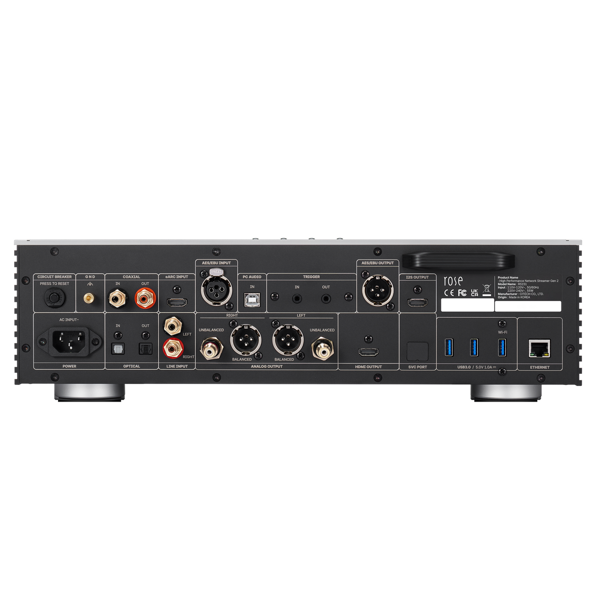 HiFi Rose RS151 – bak