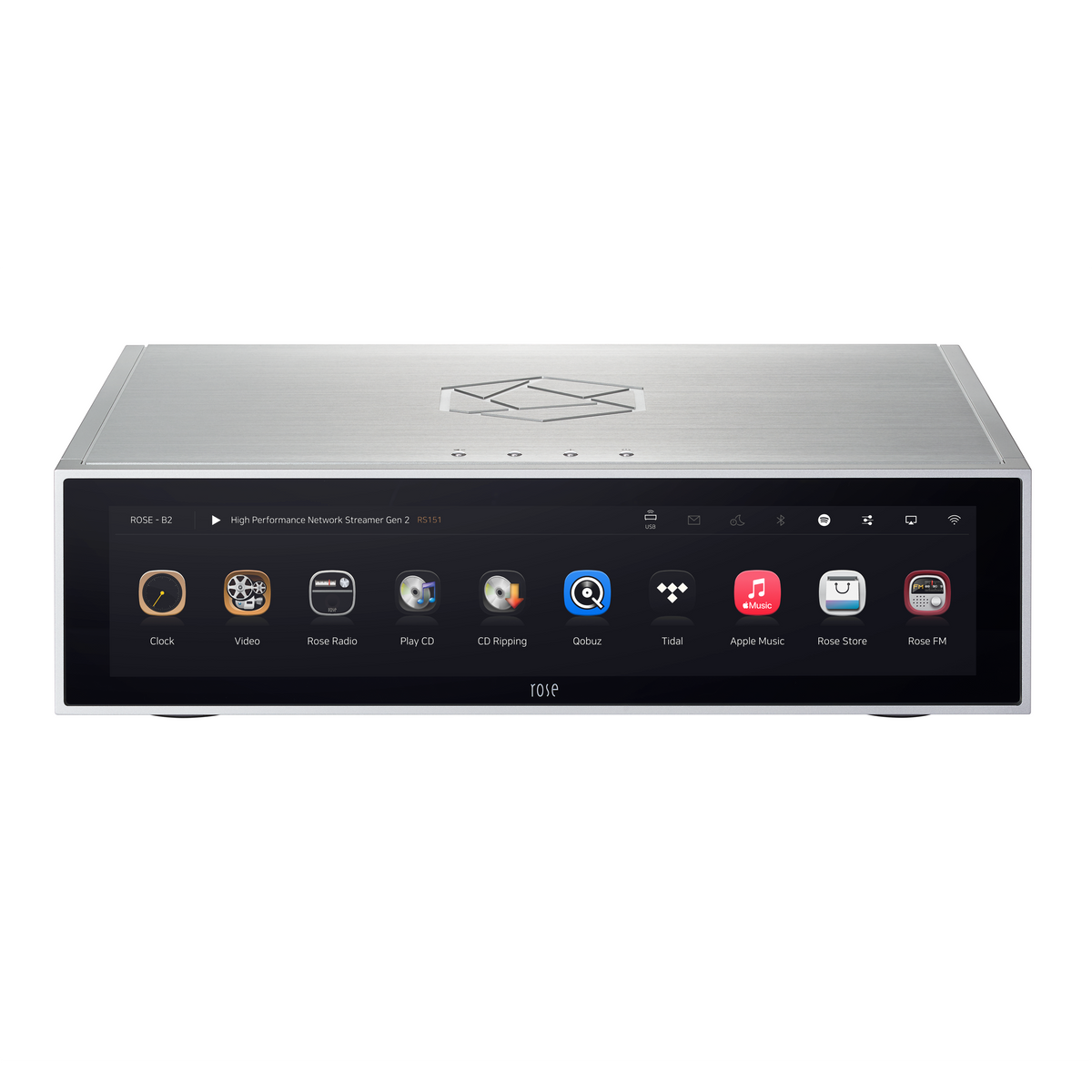 HiFi Rose RS151 Sølv – frontvinkel