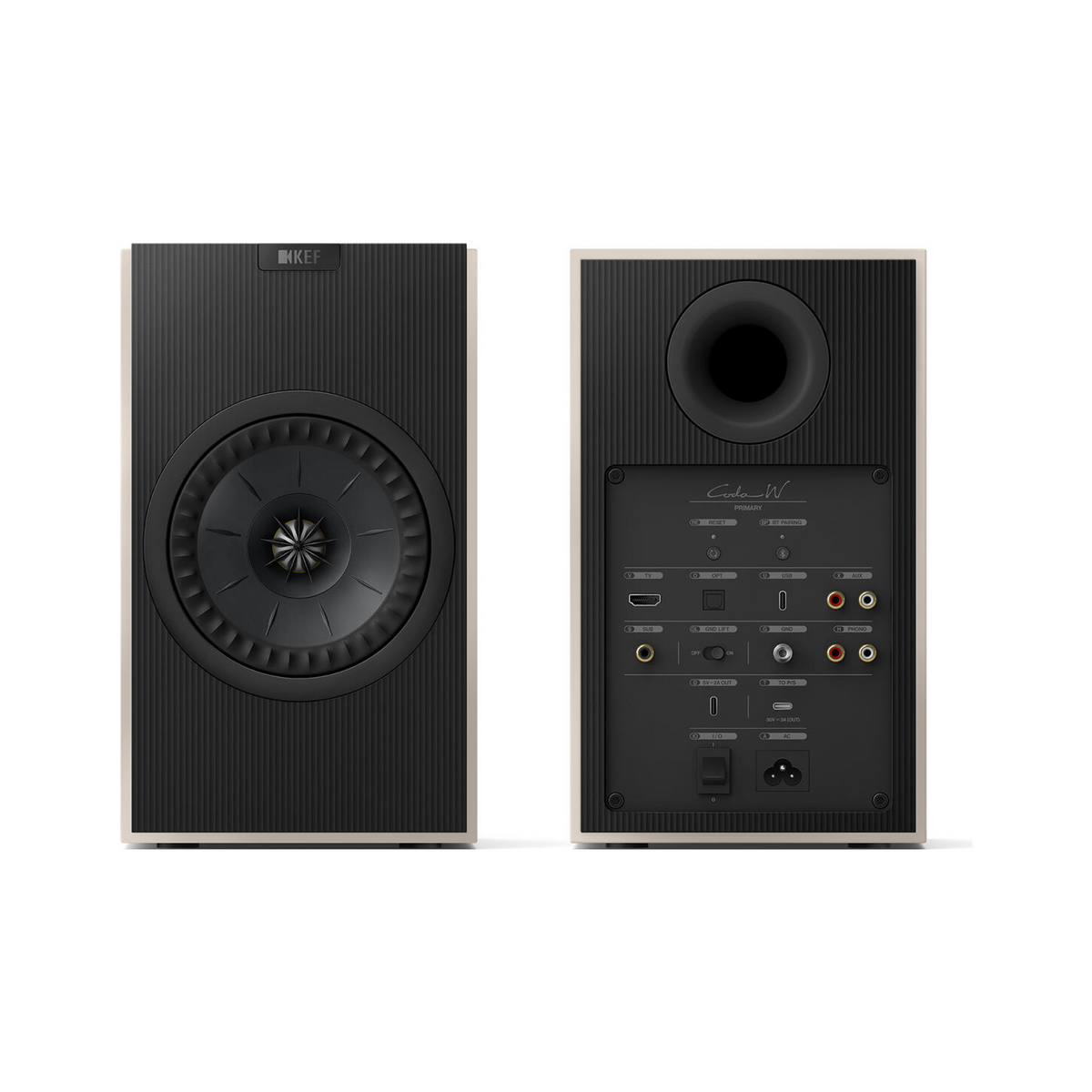 KEF Coda Wireless Nickel Grey – front/bak