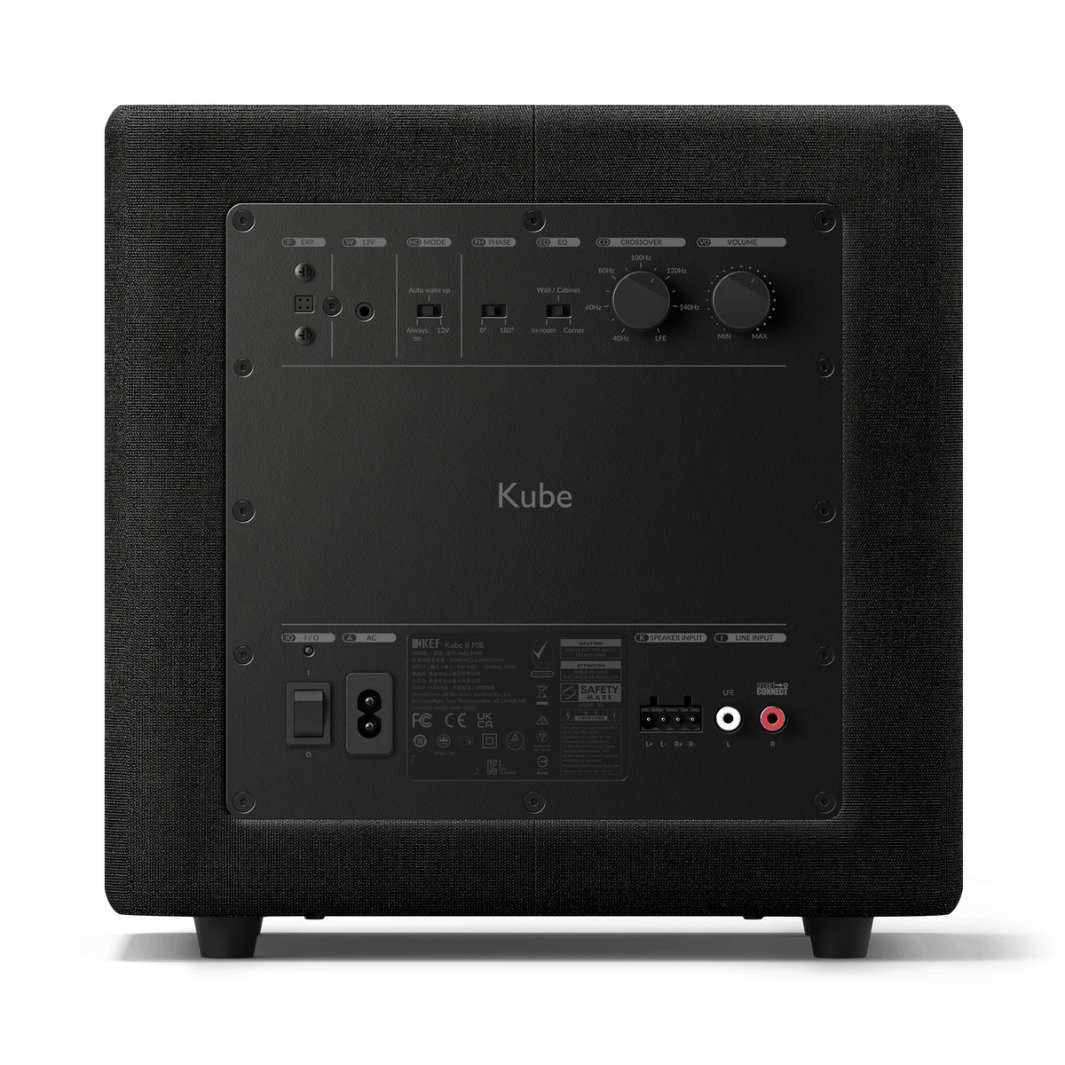 KEF Kube8b – bakpanel / kontroller