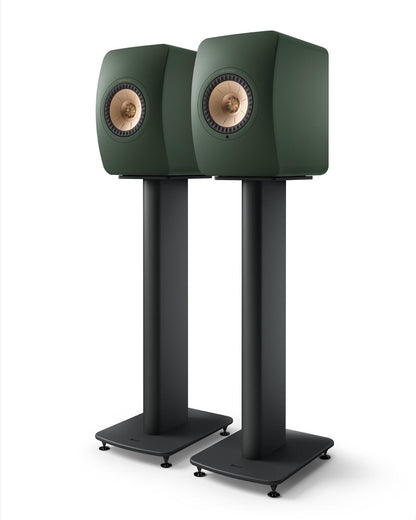 KEF LS50 Wireless II Moss Green – på stativ