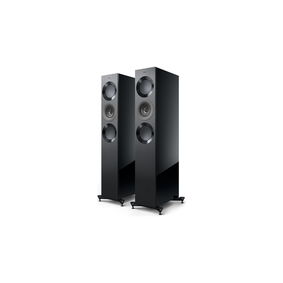 KEF Reference 3 Meta Pianosort/Grå – front