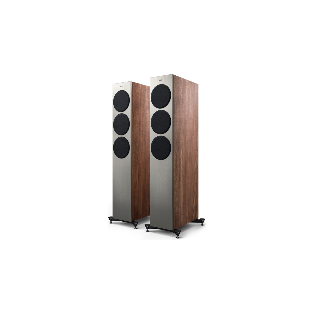 KEF Reference 3 Meta Valnøtt/Sølv – vinkel