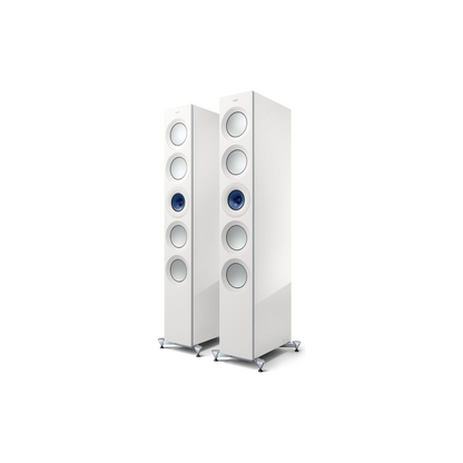 KEF Reference 5 Meta Hvit/Blå – front