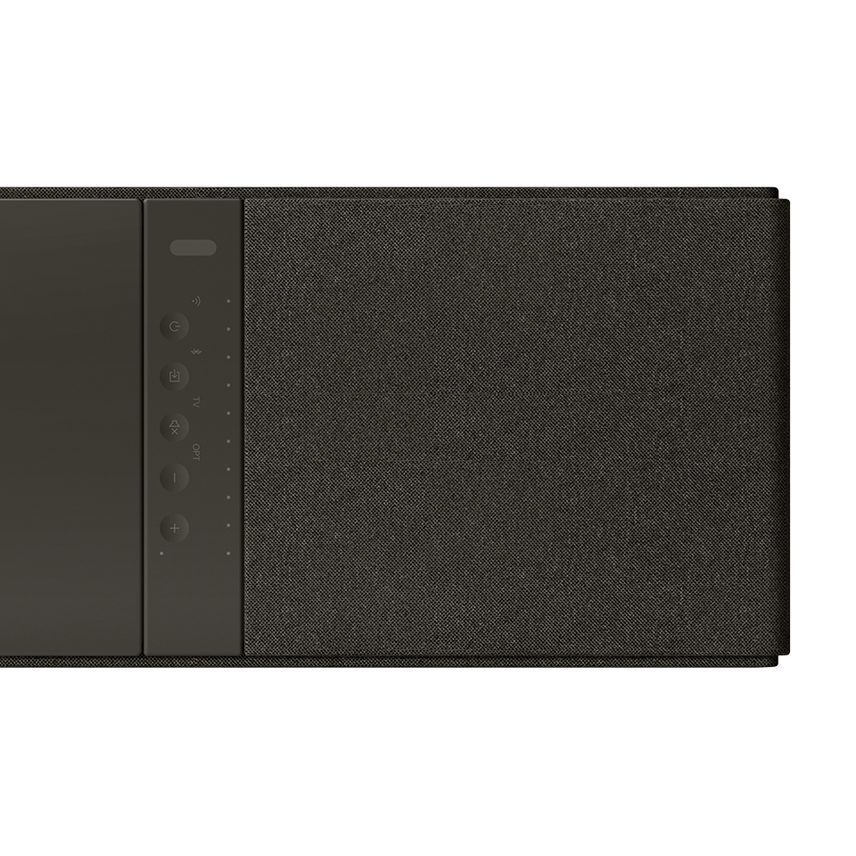 KEF XIO Skifersort – sidedetalj