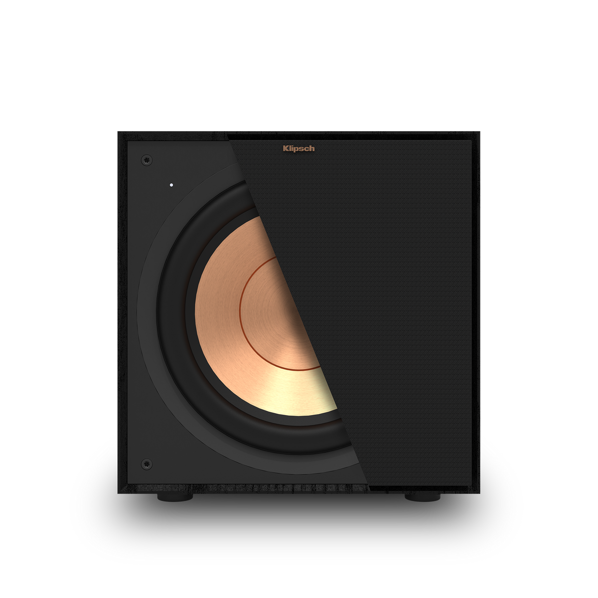 Klipsch R-101SW – grill cutaway / TCP-bass