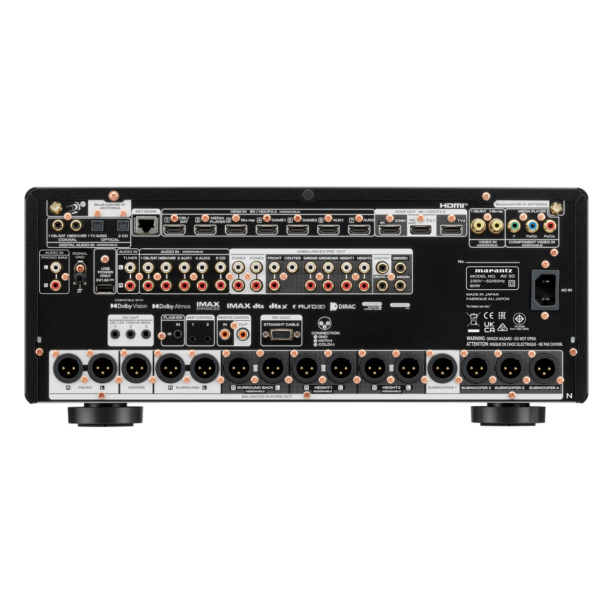 Marantz AV30 Sort – bak
