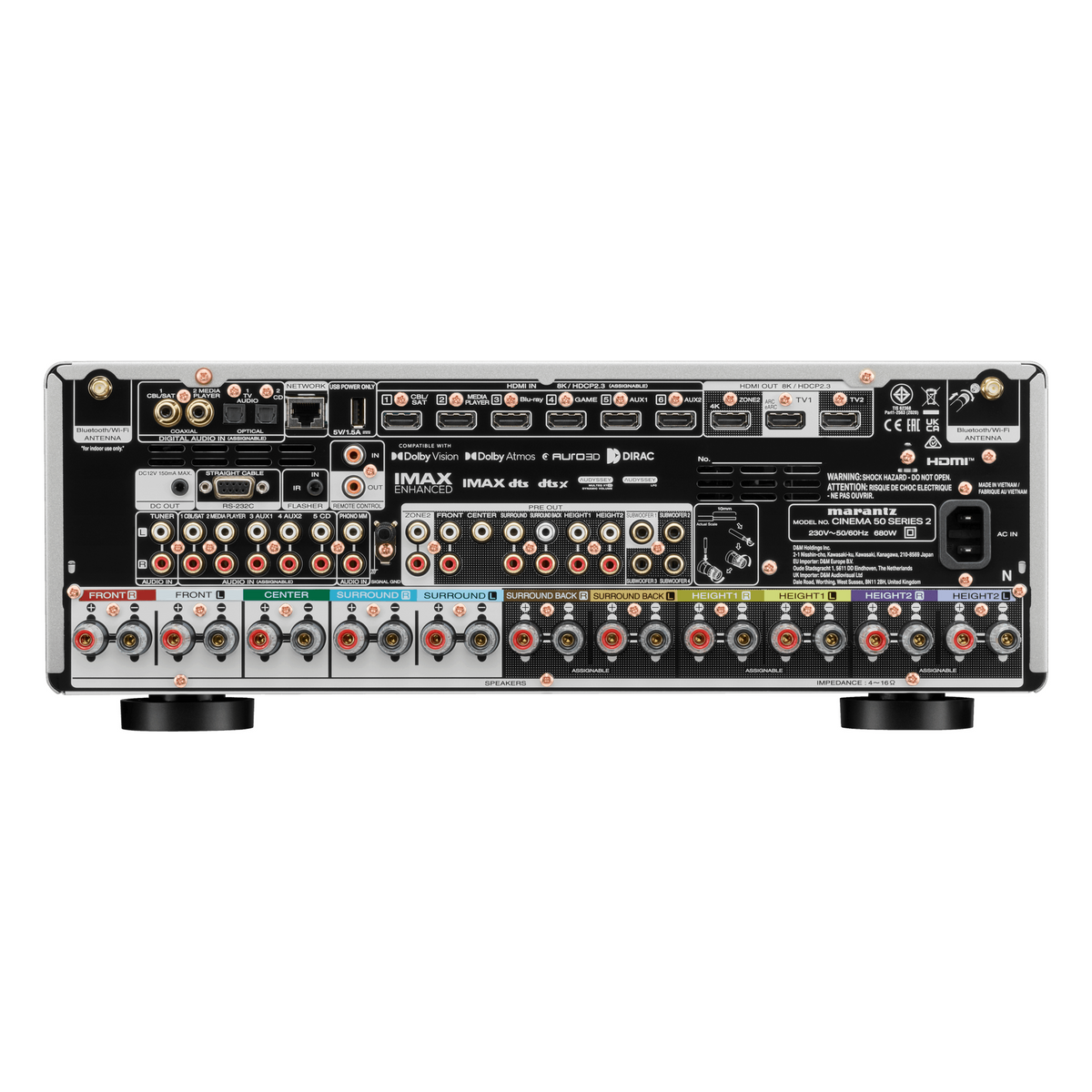Marantz Cinema 50 Series 2 Sølvgull – bak