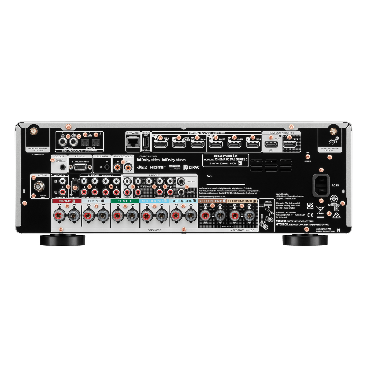 Marantz Cinema 60 DAB Series 2 Sølvgull – bak