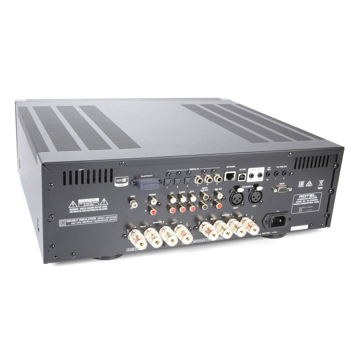 Rotel RA-1592 MKII Sort – bakside