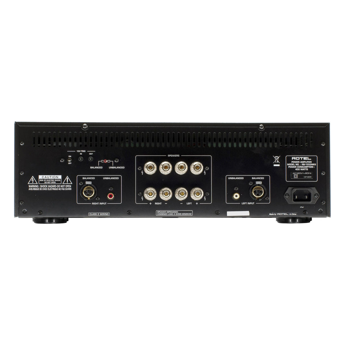 Rotel RB-1552MKII Sort – bakside
