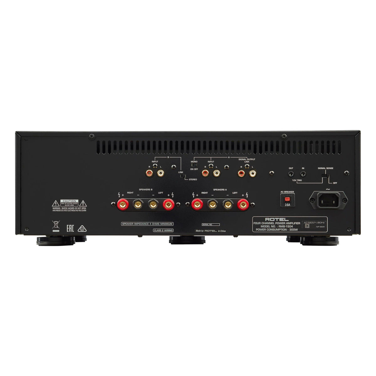 Rotel RMB-1504 Sort – bakside
