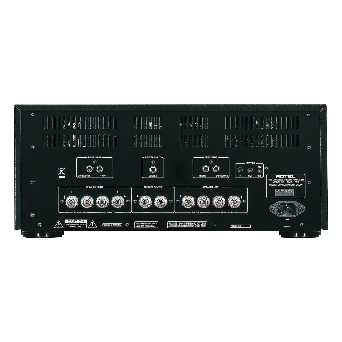 Rotel RMB-1555 Sort – bakside
