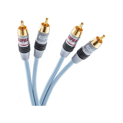 Supra Dual RCA – 2RCA–2RCA med RCA-6-kontakter (isblå)