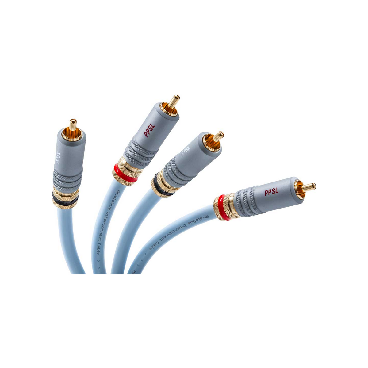 Supra EFF-ISL – 2RCA–2RCA med PPSL-kontakter (isblå)
