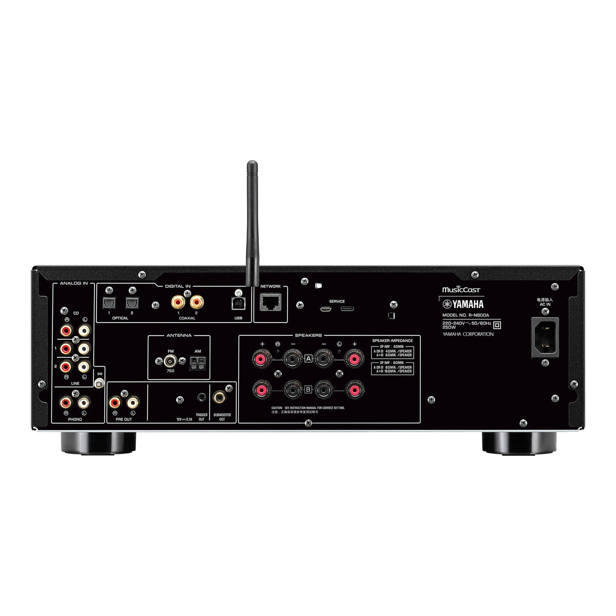 Yamaha R-N800A bakside