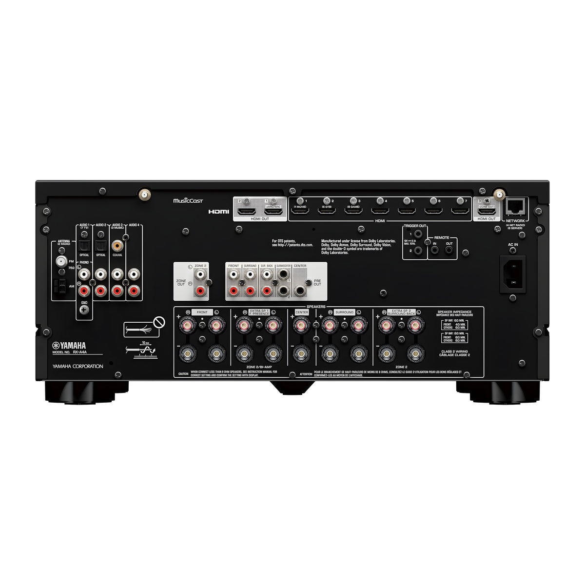 Yamaha RX-A4A Sort bakside